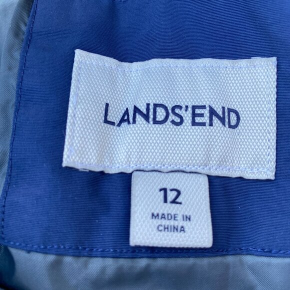 Kids Lands End Squall Snow Bib Pants Blue Insulated Waterproof Ski Snowpants-12 - Picture 13 of 16